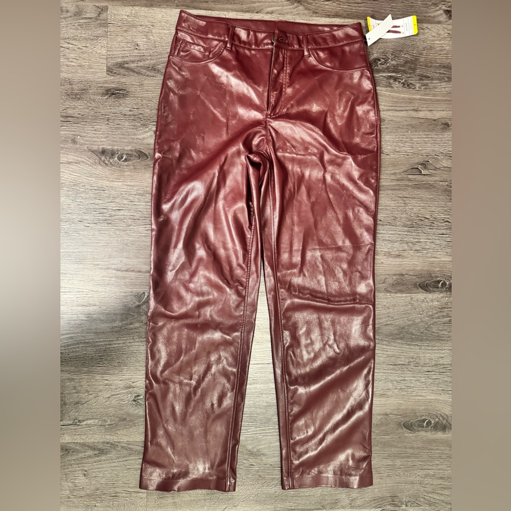 Joie vegan leather straight leg pants